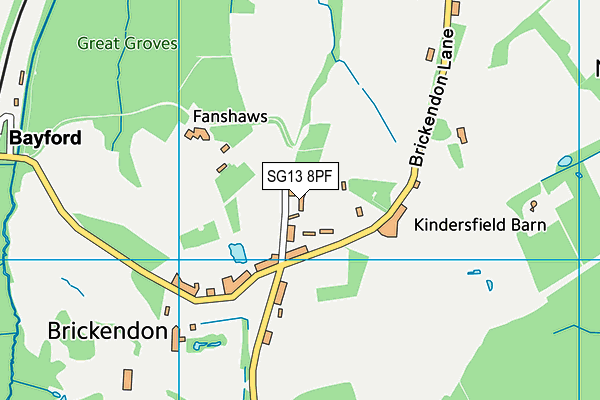 SG13 8PF map - OS VectorMap District (Ordnance Survey)