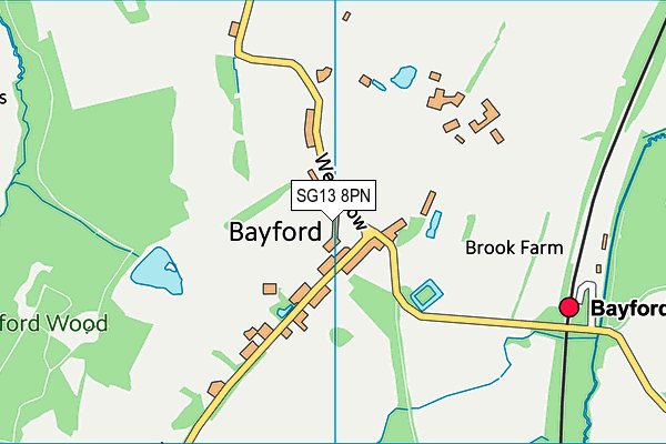 SG13 8PN map - OS VectorMap District (Ordnance Survey)