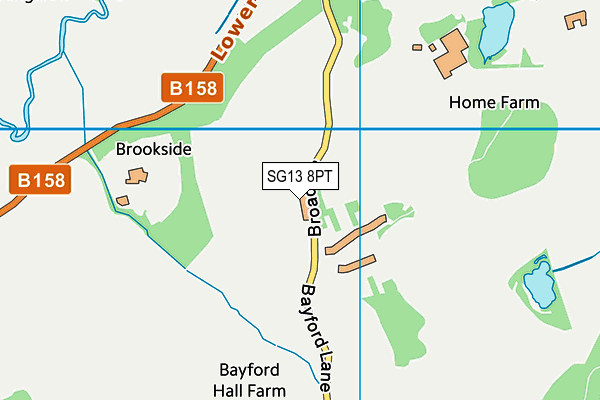 SG13 8PT map - OS VectorMap District (Ordnance Survey)