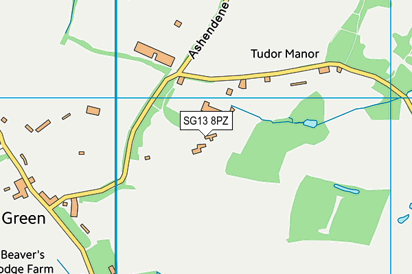 SG13 8PZ map - OS VectorMap District (Ordnance Survey)