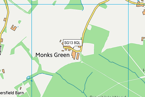 SG13 8QL map - OS VectorMap District (Ordnance Survey)