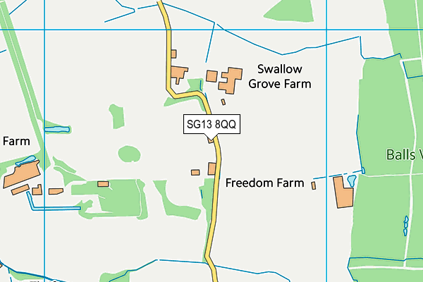 SG13 8QQ map - OS VectorMap District (Ordnance Survey)