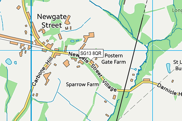 SG13 8QR map - OS VectorMap District (Ordnance Survey)