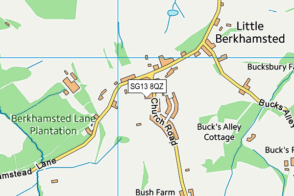 SG13 8QZ map - OS VectorMap District (Ordnance Survey)