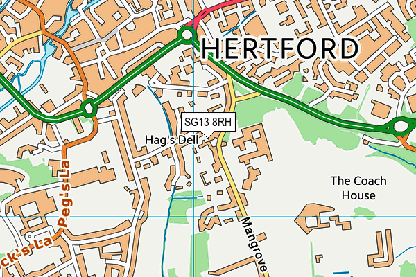 SG13 8RH map - OS VectorMap District (Ordnance Survey)