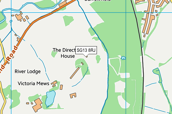 SG13 8RJ map - OS VectorMap District (Ordnance Survey)