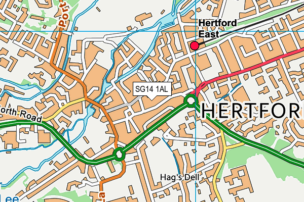 Map of HERTFORD DRYLINING LIMITED at district scale