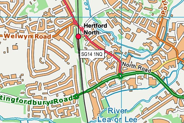 SG14 1NQ map - OS VectorMap District (Ordnance Survey)