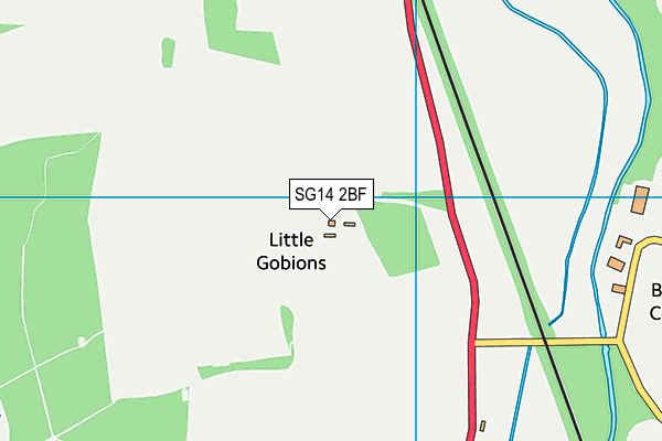 SG14 2BF map - OS VectorMap District (Ordnance Survey)