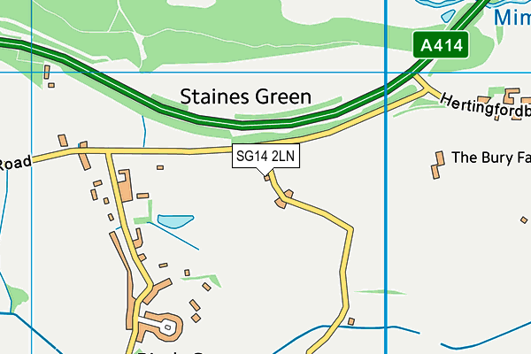 SG14 2LN map - OS VectorMap District (Ordnance Survey)
