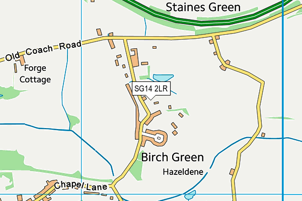 SG14 2LR map - OS VectorMap District (Ordnance Survey)