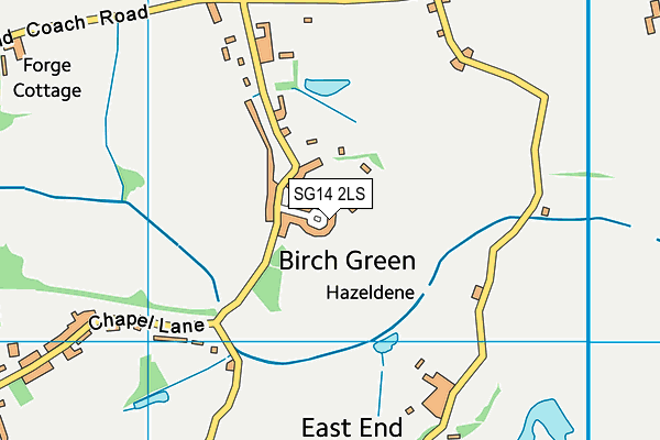 SG14 2LS map - OS VectorMap District (Ordnance Survey)