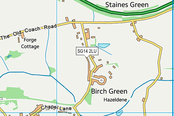 SG14 2LU map - OS VectorMap District (Ordnance Survey)