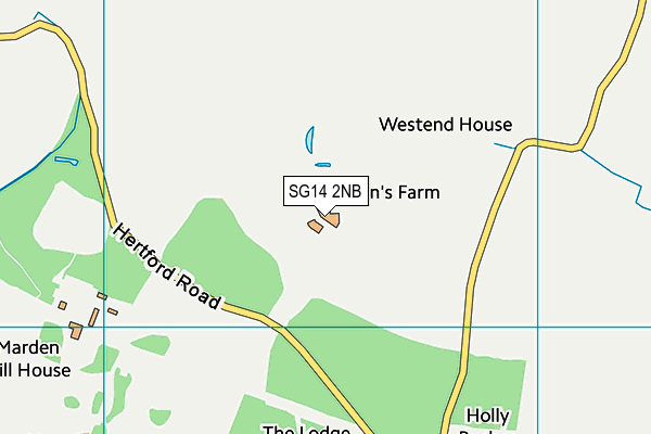 SG14 2NB map - OS VectorMap District (Ordnance Survey)