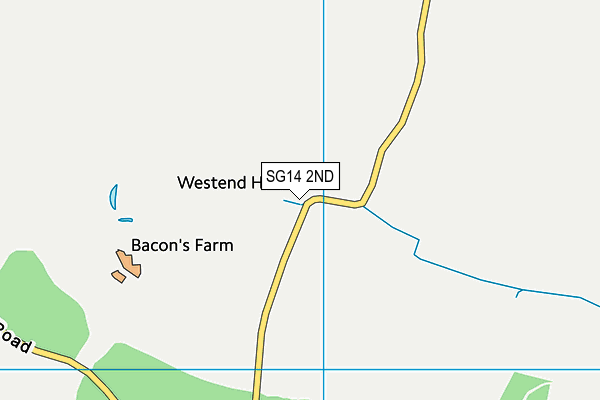 SG14 2ND map - OS VectorMap District (Ordnance Survey)