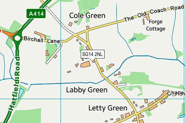 SG14 2NL map - OS VectorMap District (Ordnance Survey)