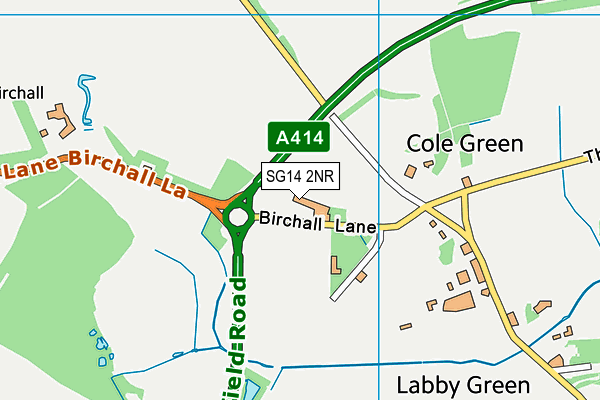 SG14 2NR map - OS VectorMap District (Ordnance Survey)