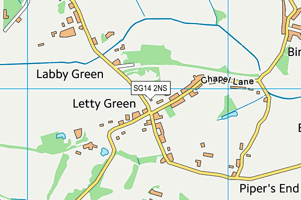 SG14 2NS map - OS VectorMap District (Ordnance Survey)