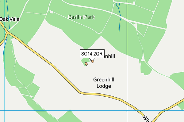 SG14 2QR map - OS VectorMap District (Ordnance Survey)