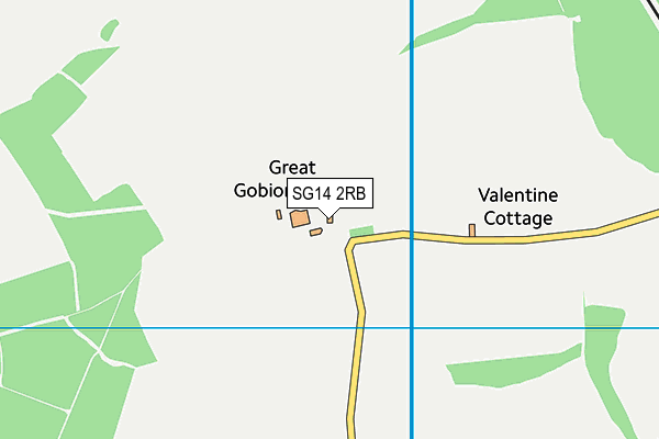 SG14 2RB map - OS VectorMap District (Ordnance Survey)