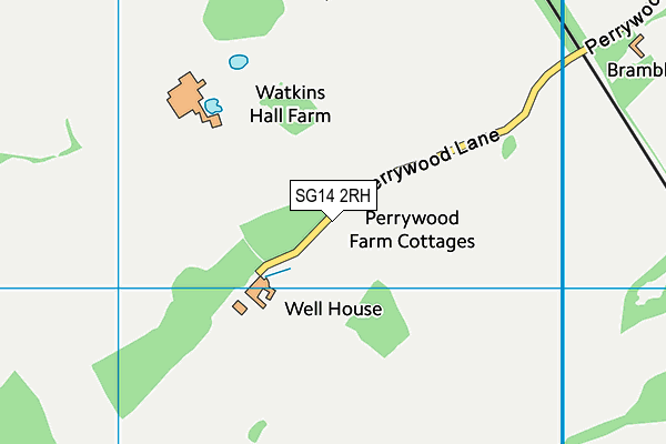 SG14 2RH map - OS VectorMap District (Ordnance Survey)