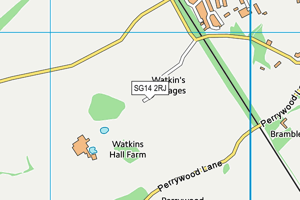 SG14 2RJ map - OS VectorMap District (Ordnance Survey)