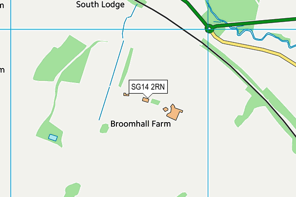 SG14 2RN map - OS VectorMap District (Ordnance Survey)