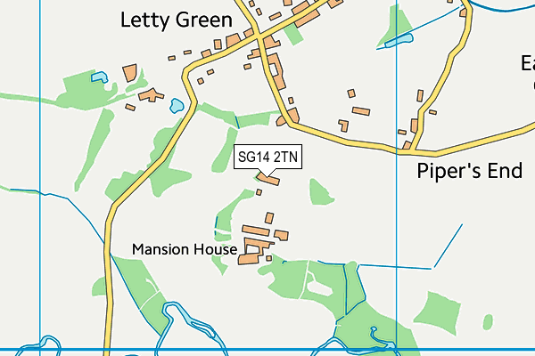 SG14 2TN map - OS VectorMap District (Ordnance Survey)