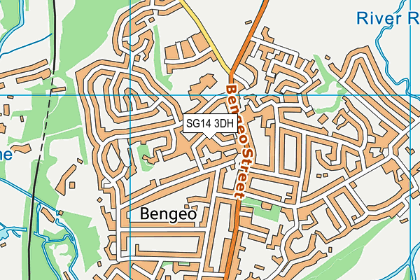 SG14 3DH map - OS VectorMap District (Ordnance Survey)