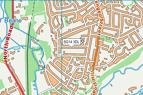 SG14 3DL map - OS VectorMap District (Ordnance Survey)