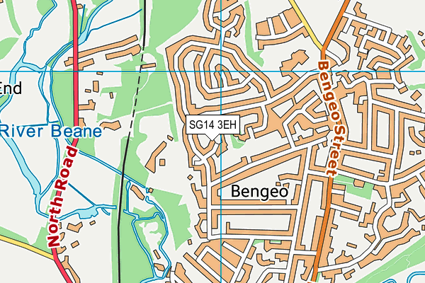 SG14 3EH map - OS VectorMap District (Ordnance Survey)