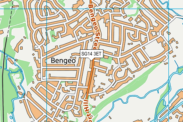 SG14 3ET map - OS VectorMap District (Ordnance Survey)