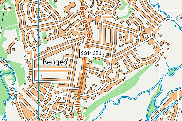 SG14 3EU map - OS VectorMap District (Ordnance Survey)