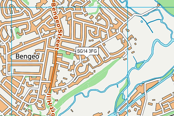 SG14 3FG map - OS VectorMap District (Ordnance Survey)