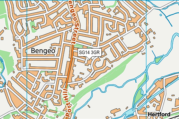 SG14 3GR map - OS VectorMap District (Ordnance Survey)