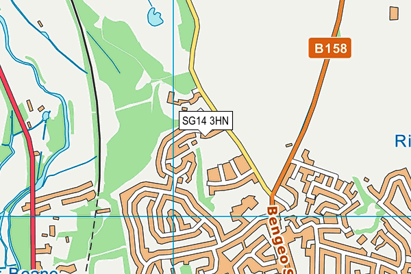 SG14 3HN map - OS VectorMap District (Ordnance Survey)