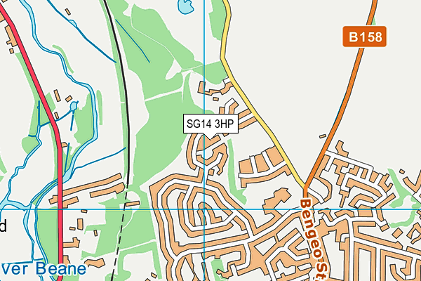 SG14 3HP map - OS VectorMap District (Ordnance Survey)