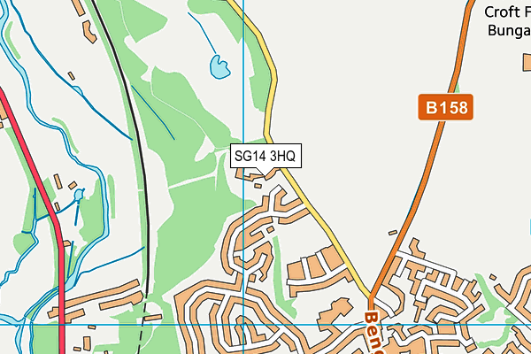 SG14 3HQ map - OS VectorMap District (Ordnance Survey)