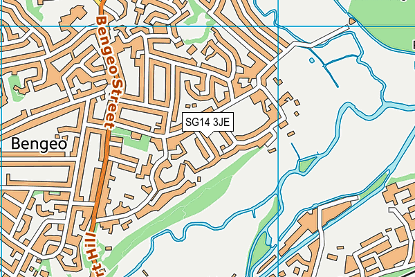 SG14 3JE map - OS VectorMap District (Ordnance Survey)