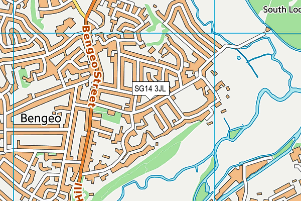 SG14 3JL map - OS VectorMap District (Ordnance Survey)