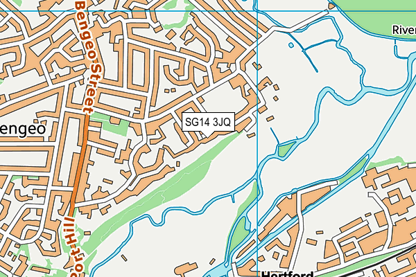 SG14 3JQ map - OS VectorMap District (Ordnance Survey)