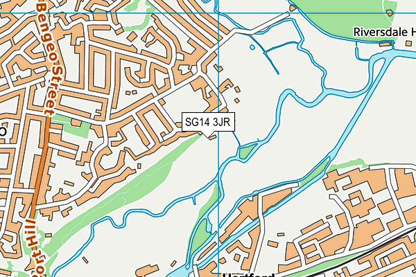 SG14 3JR map - OS VectorMap District (Ordnance Survey)