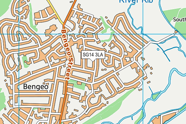 SG14 3LA map - OS VectorMap District (Ordnance Survey)