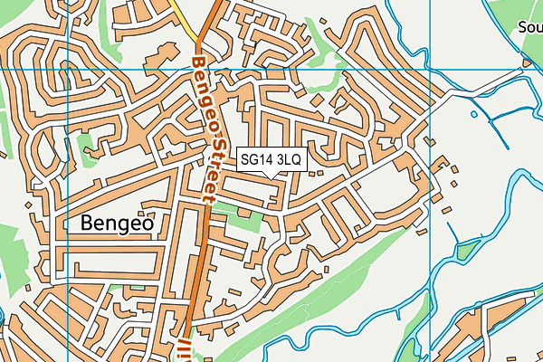 SG14 3LQ map - OS VectorMap District (Ordnance Survey)