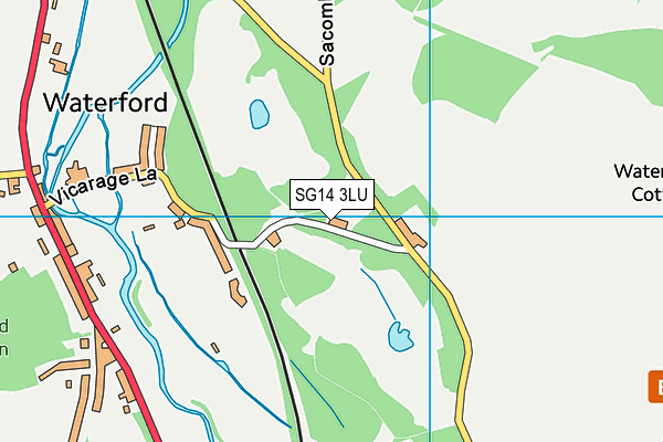 SG14 3LU map - OS VectorMap District (Ordnance Survey)