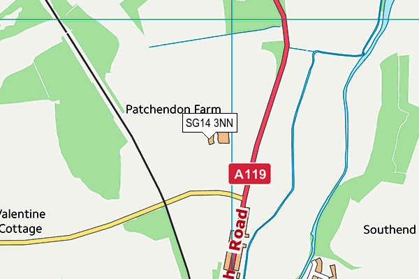 SG14 3NN map - OS VectorMap District (Ordnance Survey)