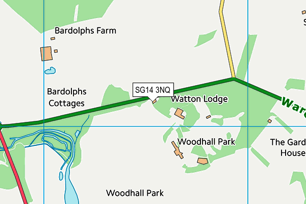 SG14 3NQ map - OS VectorMap District (Ordnance Survey)