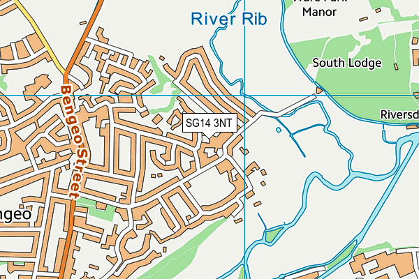 SG14 3NT map - OS VectorMap District (Ordnance Survey)