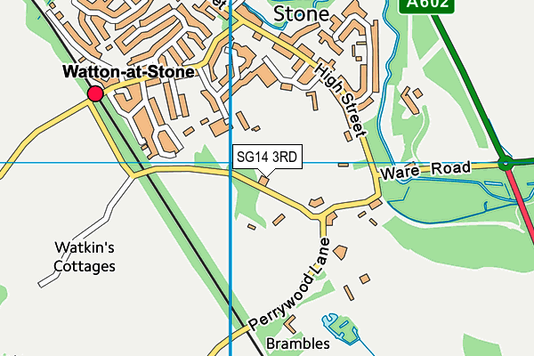 SG14 3RD map - OS VectorMap District (Ordnance Survey)