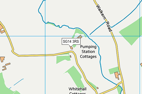 SG14 3RS map - OS VectorMap District (Ordnance Survey)